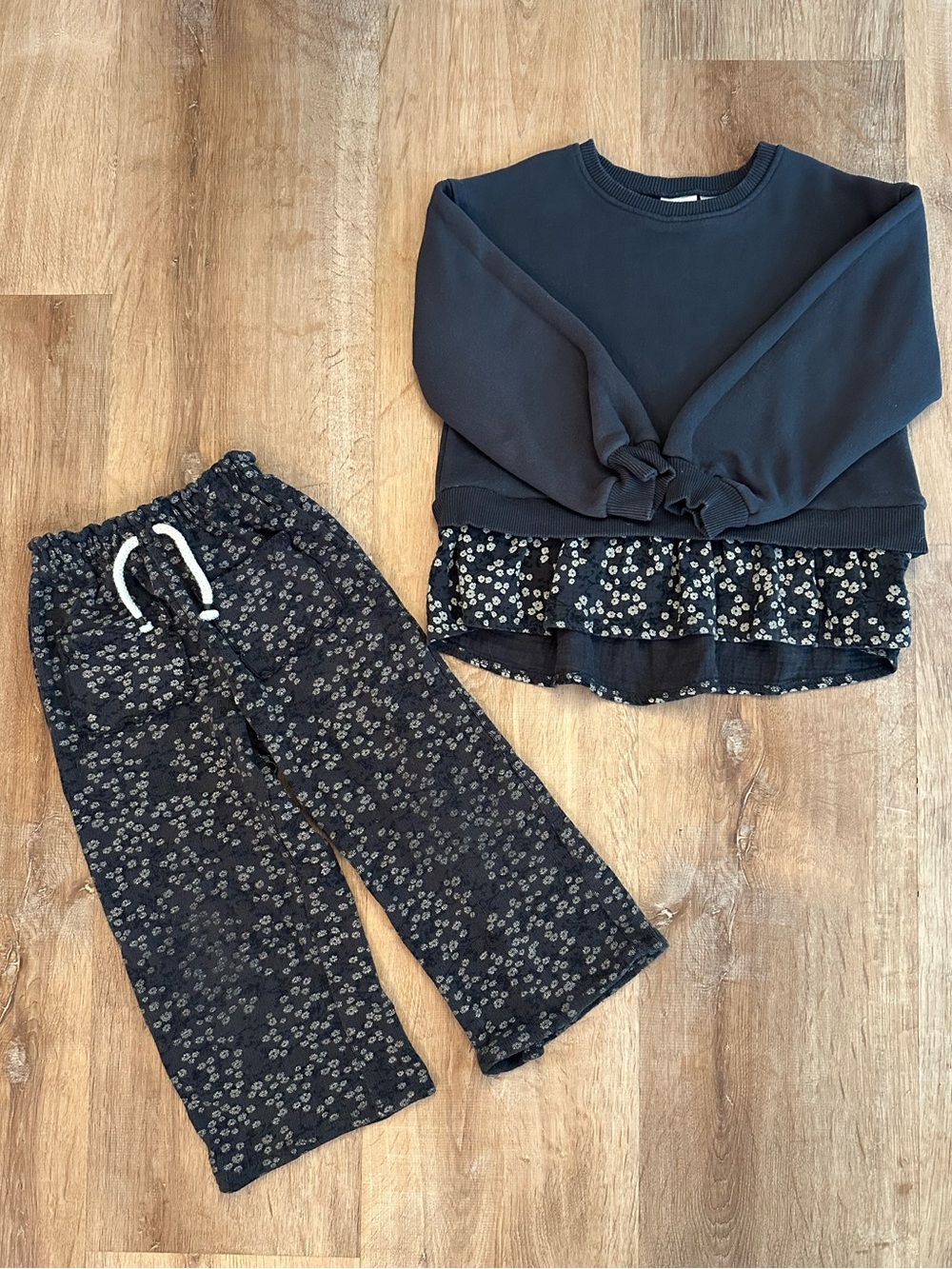 Zara Girls Winter Floral Set